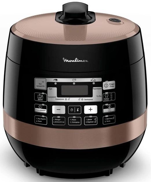 Мультиварка-скороварка Moulinex Quickchef, 1000Вт, чаша-5л, сенсорное управл., пластик, черный