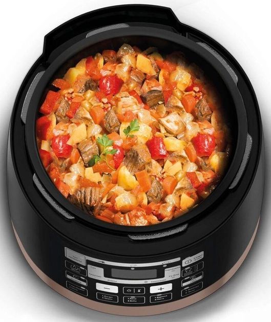 Мультиварка-скороварка Moulinex Quickchef, 1000Вт, чаша-5л, сенсорное управл., пластик, черный