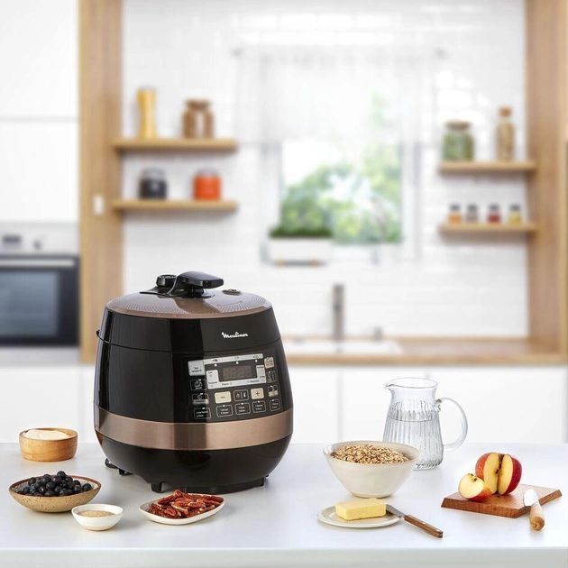 Мультиварка-скороварка Moulinex Quickchef, 1000Вт, чаша-5л, сенсорное управл., пластик, черный