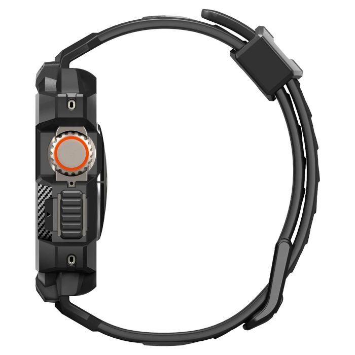 Чехол и ремешок 2в1 Spigen для Apple Watch Ultra 49mm, Rugged Armor Pro, Black