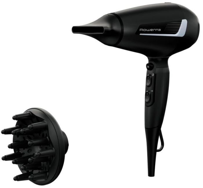 Фен Rowenta Pro Expert, 2100Вт, режимов-3, дифузор, иониз-я, хол. обдув, черный