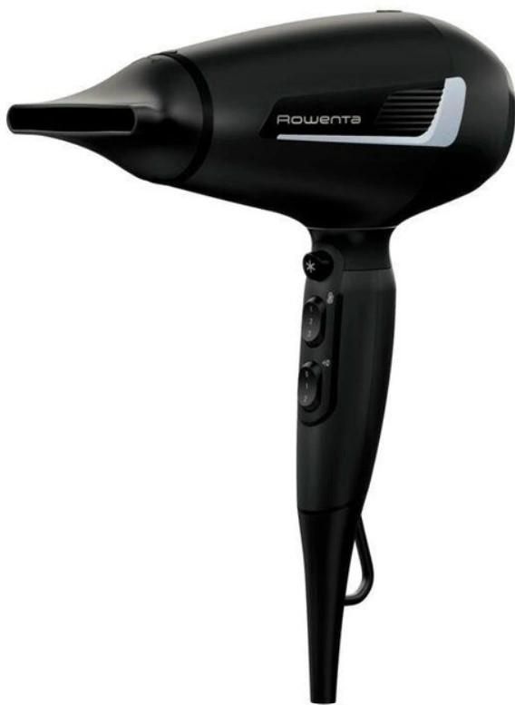 Фен Rowenta Pro Expert, 2100Вт, режимов-3, дифузор, иониз-я, хол. обдув, черный
