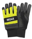 Рукавички робочі Ryobi RAC258L, козяча шкіра, захист від порізів, р.L, чорно-жовтий