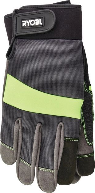 Перчатки рабочие Ryobi RAC811XL, защита от порезов, влагозащита, р.XL, серо-желтый