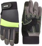 Перчатки рабочие Ryobi RAC811M, защита от порезов, влагозащита, р.M, серо-желтый