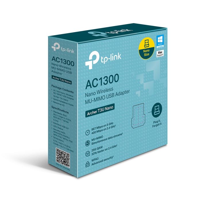 WiFi-адаптер TP-LINK Archer T3U nano AC1300, USB