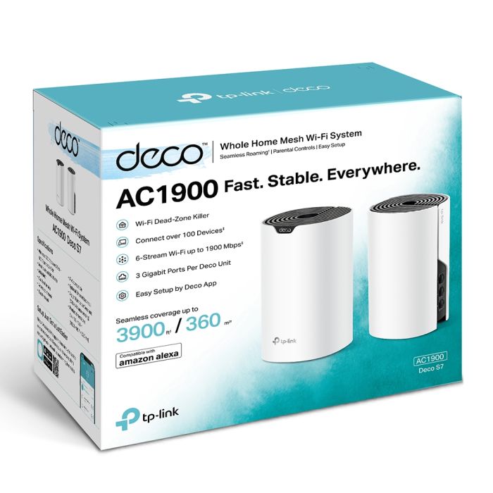 Система WiFi-Mesh TP-LINK Deco S7 AC1900, 3xGE LAN/WAN, 2мод