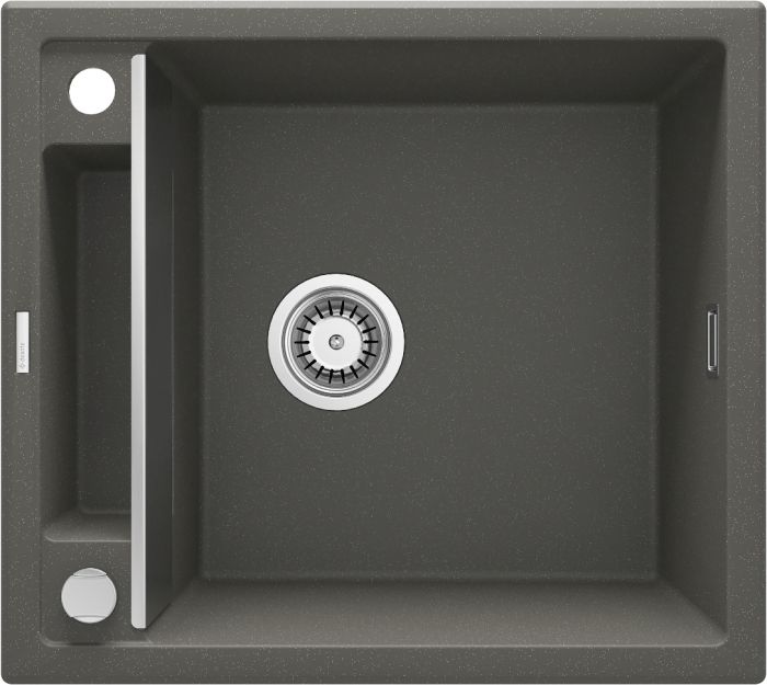 Мойка кухонная Deante Magnetic, гранит, квадрат, без крыла, 560х500х219мм, чаша - 1, врезная, антрацит