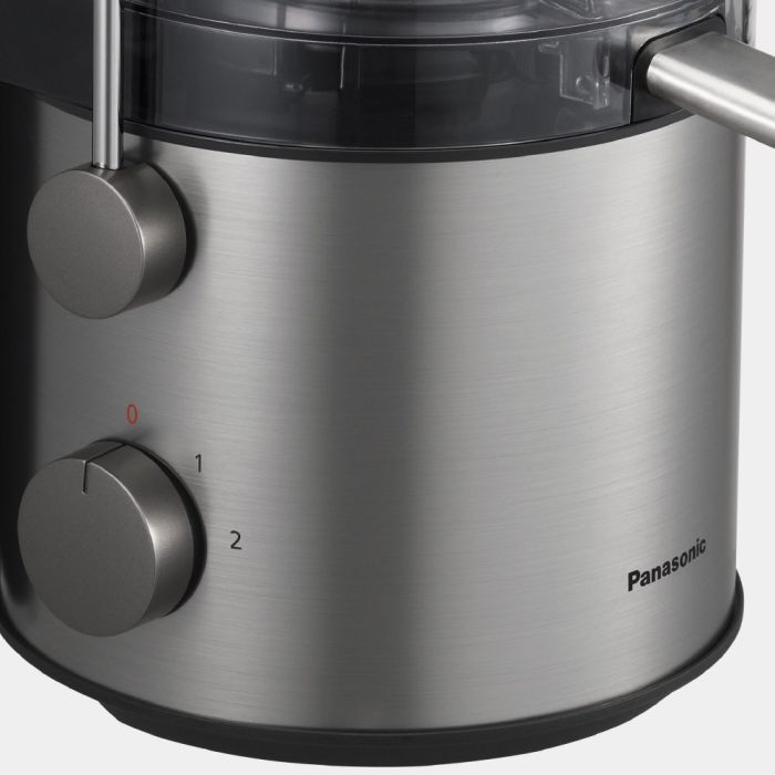 Соковитискач Panasonic відцентрований 1000Вт, чаша-1.5л, жмих-2л, жолоб на ціле яблуко, пластик/метал, чорний