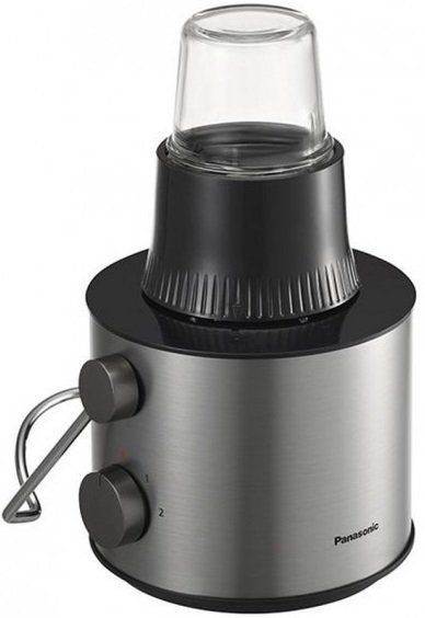Соковитискач Panasonic відцентрований 1000Вт, чаша-1.5л, жмих-2л, жолоб на ціле яблуко, пластик/метал, чорний