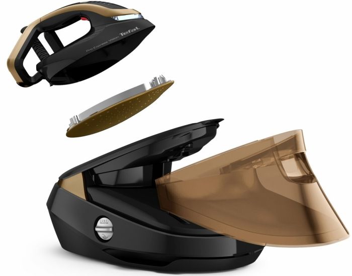 Утюг-парогенератор Tefal Pro Express Vision, 3000Вт, 1100мл, паровой удар -750гр, постоянный пар - 180гр, черно-золотой