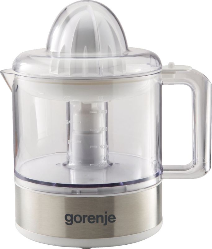 Соковитискач Gorenje цитрус-прес 30Вт, чаша-0.8л, пластик/метал, білий