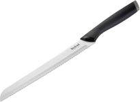 Ніж для хліба Tefal Comfort, з чохлом, 20см, нержавіюча сталь, пластик, чорний
