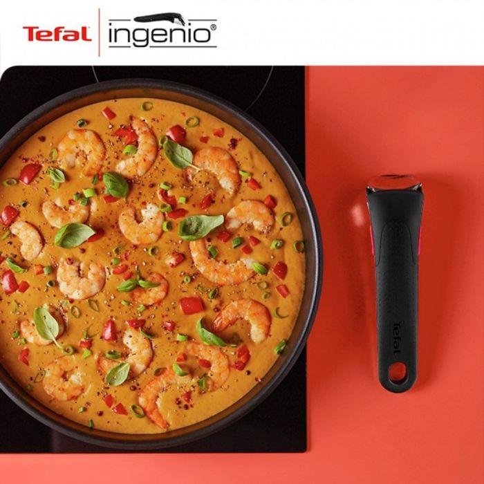 Набор посуды Tefal Ingenio Daily Chef, сменная ручка, 8 предметов, алюминий, бакелит, силикон, стекло, черный