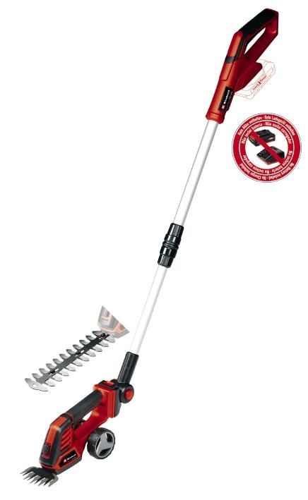 Ножиці для трави акумуляторні Einhell GE-CG 18/100 Li T - Solo 18В PXC леза 10/20см телескоп. руків'я 0.7кг без АКБ та ЗП