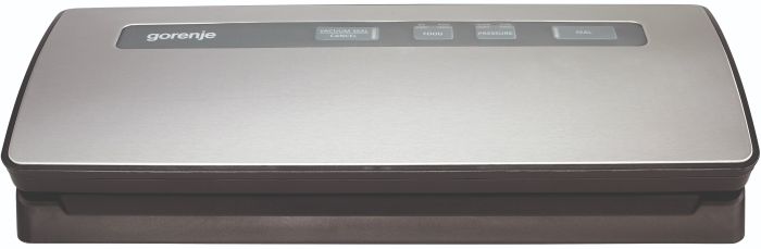 Вакуумный упаковщик GORENJE, электронное упр, 120 Вт., ф-ция запаивания и вакуумирования, серебристый