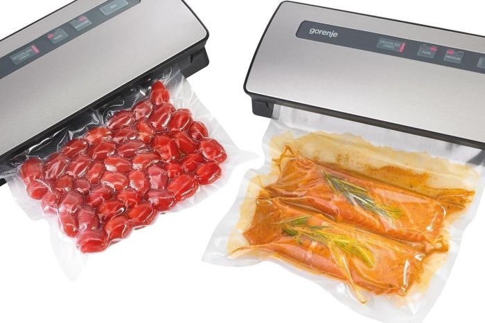 Вакууматор Gorenje для пакетів, 120Вт, 30см, електронне, +10 пакетів, метал, сірий