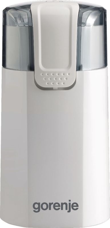 Кофемолка Gorenje роторная 150Вт, объем зерен-60г, 3 степени помола, пластик/металл, белый