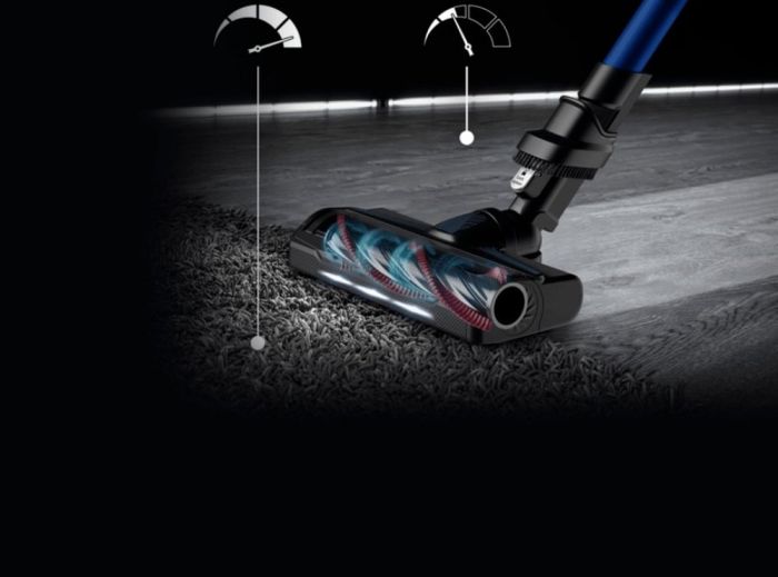Пылесос Rowenta беспроводный X-Force 9.6 Aqua Allergy, 250Вт, влажная уборка, конт пыль -0.44л, автон. раб. до 45мин, серо-синий