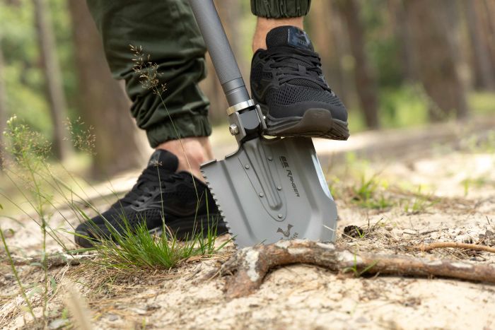 Лопата-мультитул тактическая 2E Ranger Steel Gray разборная, 22в1, с чехлом в комплекте, 103 см макс., 1.6 кг