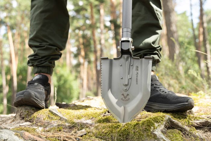 Лопата-мультитул тактическая 2E Ranger Steel Gray разборная, 22в1, с чехлом в комплекте, 103 см макс., 1.6 кг