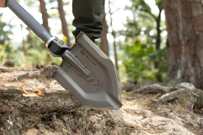 Лопата-мультитул тактическая 2E Ranger Steel Gray разборная, 22в1, с чехлом в комплекте, 103 см макс., 1.6 кг