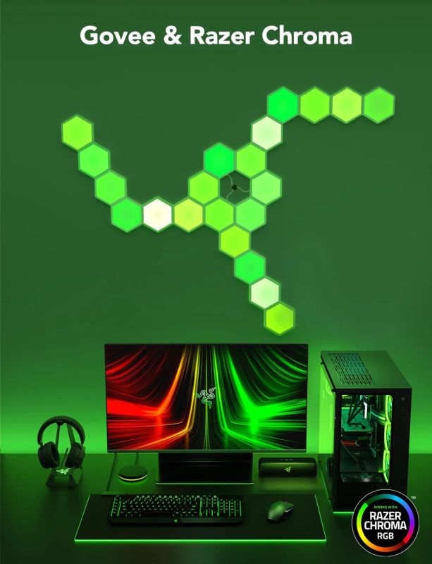 Набор настенных светильников Govee H6061 Glide Hexa Light Panels 10шт RGB Белый