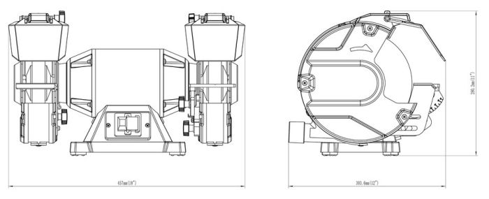 Станок точильный Metabo DSD 200 PLUS, 750Вт, круг 200x25, 2980ооб/мин, 17.8кг