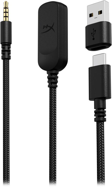 Гарнитура игровая HyperX Cloud III, mini-jack/USB-A/USB-C, 1.2м/1.3м, черный