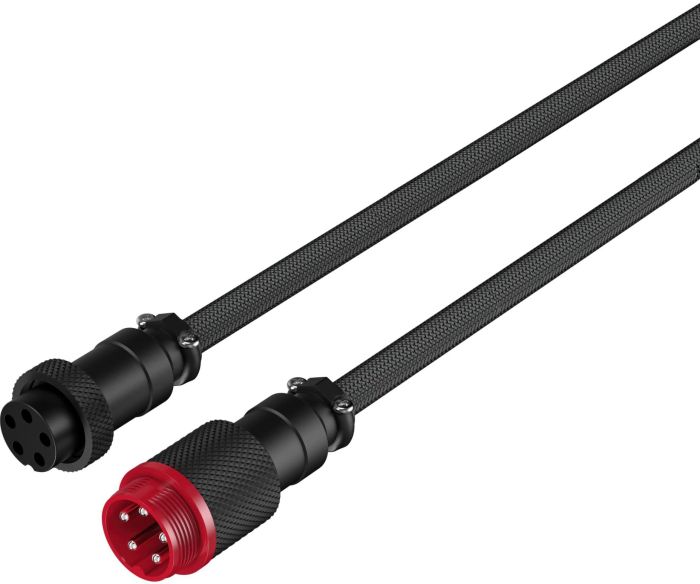 Кабель зарядки/синхронизации HyperX USB-A > USB-C, спиральный, 1.37м, сіро-чорний
