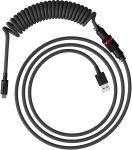Кабель заряджання/синхронізації HyperX USB-A > USB-C, спіральний, 1.37м, сіро-чорний
