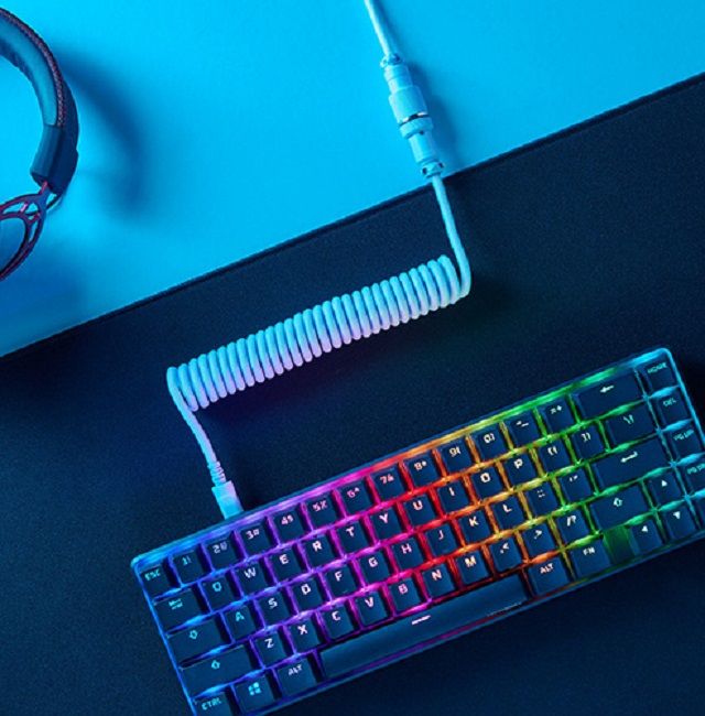 Кабель зарядки/синхронизации HyperX USB-A > USB-C, спиральный, 1.37м, сіро-чорний