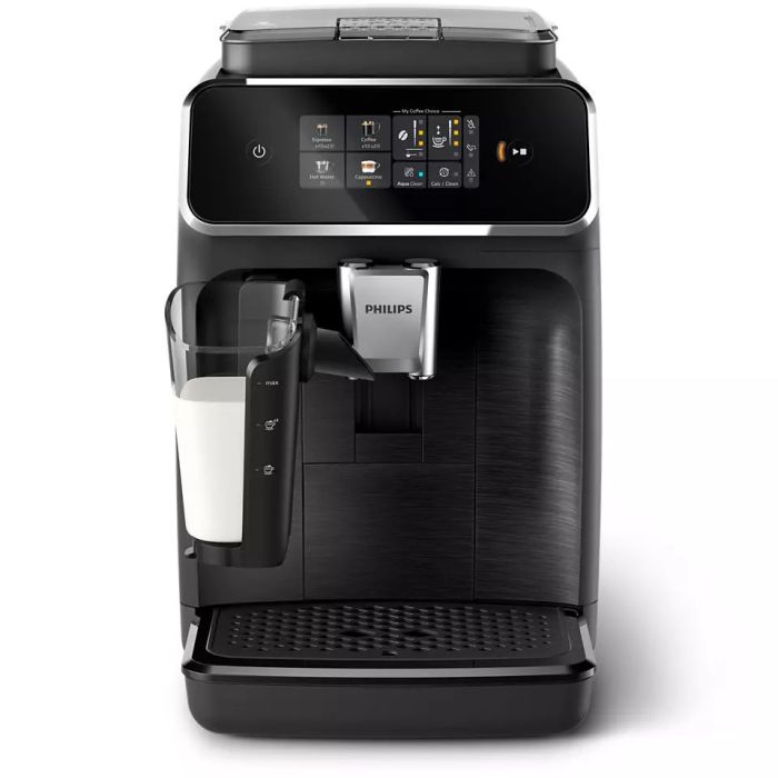 Кофемашина Philips Series 2300 1.8л, зерно + молоко, автомат.капучинатор, сенсорное управл., черный