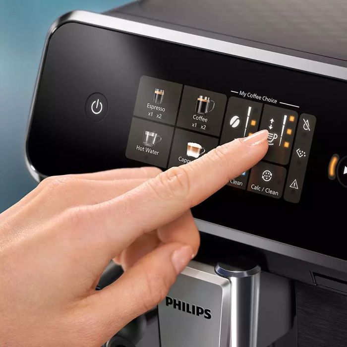 Кофемашина Philips Series 2300 1.8л, зерно + молоко, автомат.капучинатор, сенсорное управл., черный