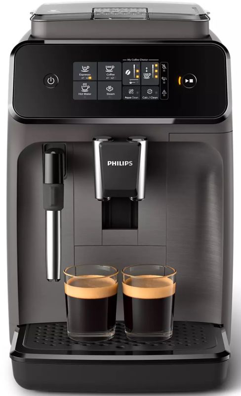 Кавомашина Philips Series 1200 1.8л, зерно, ручний капучинатор, авторецептів - 2, чорний