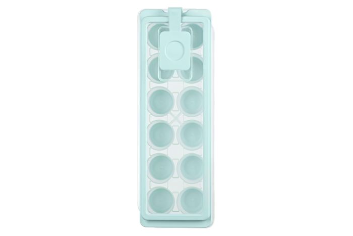 Форма для льоду з кришкою Ardesto Fresh Cylinder, 27х9.5х3.8см, силікон, пластик, блакитний