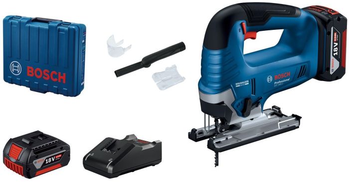 Лобзик аккумуляторный Bosch GST 185-LI, 18В, Акб 2х4Ач, 3500 об/мин, ход 26мм, кейс, 2кг