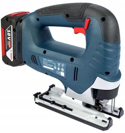 Лобзик аккумуляторный Bosch GST 185-LI, 18В, Акб 2х4Ач, 3500 об/мин, ход 26мм, кейс, 2кг