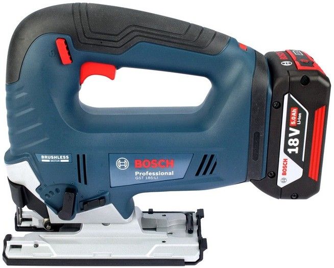 Лобзик аккумуляторный Bosch GST 185-LI, 18В, Акб 2х4Ач, 3500 об/мин, ход 26мм, кейс, 2кг