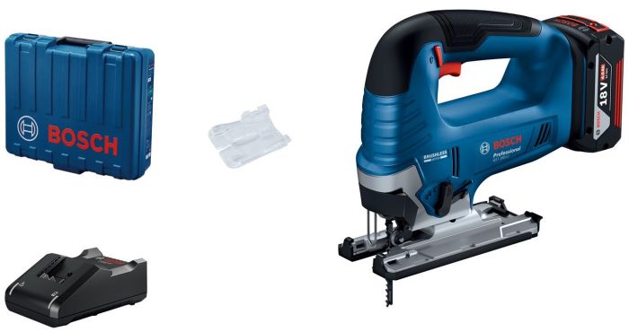 Лобзик аккумуляторный Bosch GST 185-LI 18В, Акб 4Ач, 0-3500 об/мин, ход 26мм, кейс, 2кг