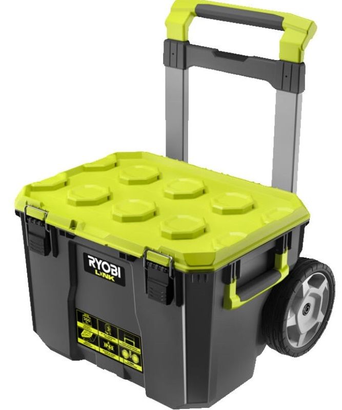 Ящик модульний для інструменту Ryobi Link RSL201, на коліщатках, телескопічне руків'я, 39х57х49.5см, пластик