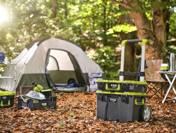 Ящик модульний для інструменту Ryobi Link RSL201, на коліщатках, телескопічне руків'я, 39х57х49.5см, пластик