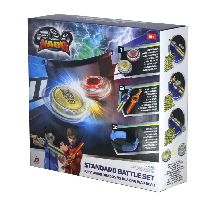 Игровой набор Infinity Nado VI Battle Set Яростный Дракон против Пылающий Боевой Медведь (Fury Wave Dragon vs Blazing War Bear)