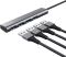 Хаб Trust Halyx USB-A > 4xUSB-А 3.2, Алюміній, 0.1м, Сірий