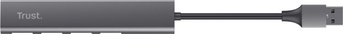 Хаб Trust Halyx USB-A > 4xUSB-А 3.2, Алюміній, 0.1м, Сірий