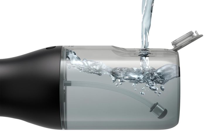 Ирригатор Philips Sonicare Cordless Power Flosser 3000 портативний, чаша 250 мл, чехол, 2 насадки , черный