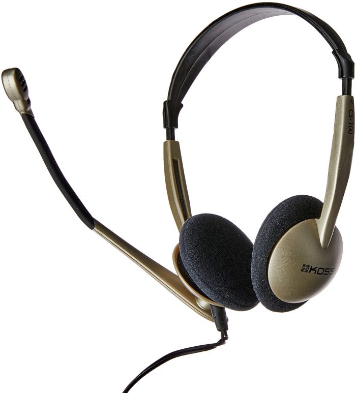 Гарнітура комп'ютерна стерео On-Ear Koss CS100i, 3.5мм, Uni Mic, 2.4м, кремовий