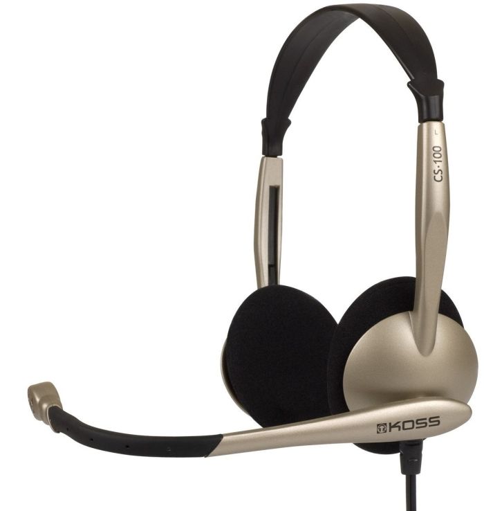 Гарнітура комп'ютерна стерео On-Ear Koss CS100i, 3.5мм, Uni Mic, 2.4м, кремовий