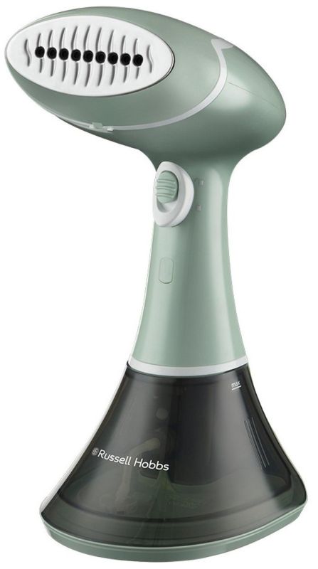Отпариватель Russell Hobbs компактный Steam Genie Essential, 1600Вт, 220мл, паровой удар -22гр, постоянный пар - 9гр, нерж. сталь, бирюзовый