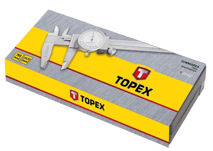 Штангенциркуль TOPEX аналоговая индикация, 150мм, сталь